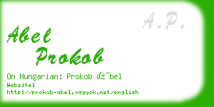 abel prokob business card